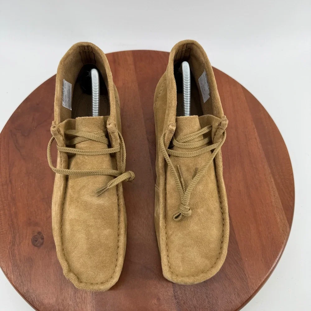Clarks Wallaston Boot Mens 10M Dark Sand Suede Wallabee Style Chukka Ankle Boots
